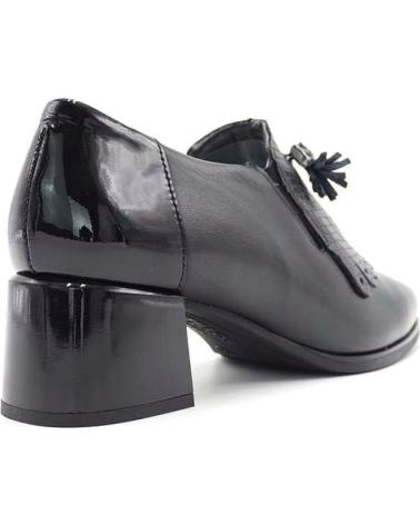 Chaussures compensées pour Femme PITILLOS MOCASIN FLECOS TACON 4 CM NEGRO