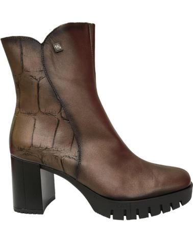 Botines de Mujer JOSE SAENZ BOTAS METALIZADAS PIEL BRONCE MUGA MARRON-KODA METAL TESTA MORO