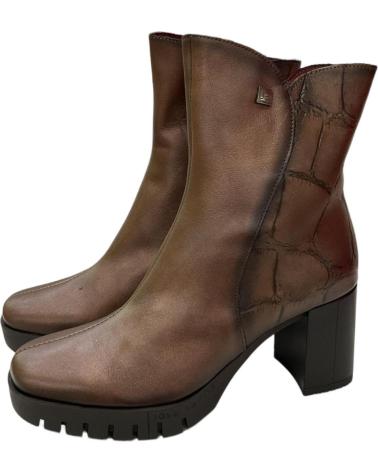 Botines de Mujer JOSE SAENZ BOTAS METALIZADAS PIEL BRONCE MUGA MARRON-KODA METAL TESTA MORO