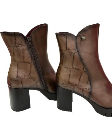 Botines de Mujer JOSE SAENZ BOTAS METALIZADAS PIEL BRONCE MUGA MARRON-KODA METAL TESTA MORO