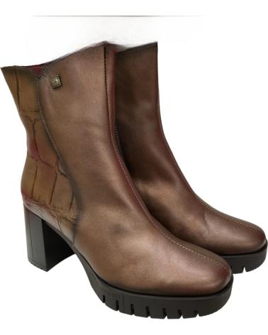Botines de Mujer JOSE SAENZ BOTAS METALIZADAS PIEL BRONCE MUGA MARRON-KODA METAL TESTA MORO
