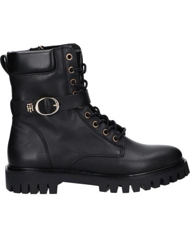 Botines de Mujer TOMMY HILFIGER FW0FW06734 BUCKLE LACE UP BDS BLACK