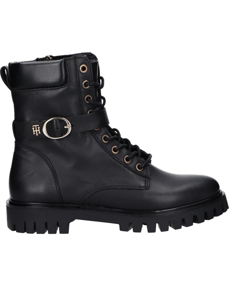 Botines de Mujer TOMMY HILFIGER FW0FW06734 BUCKLE LACE UP BDS BLACK