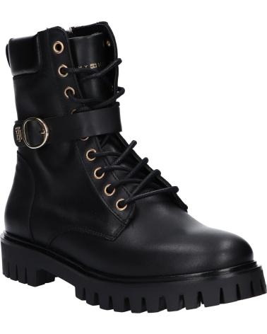 Botines de Mujer TOMMY HILFIGER FW0FW06734 BUCKLE LACE UP BDS BLACK