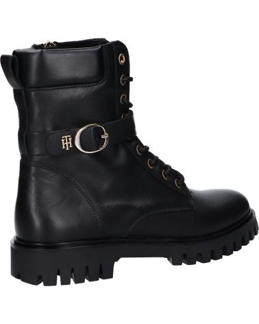 Botines de Mujer TOMMY HILFIGER FW0FW06734 BUCKLE LACE UP BDS BLACK