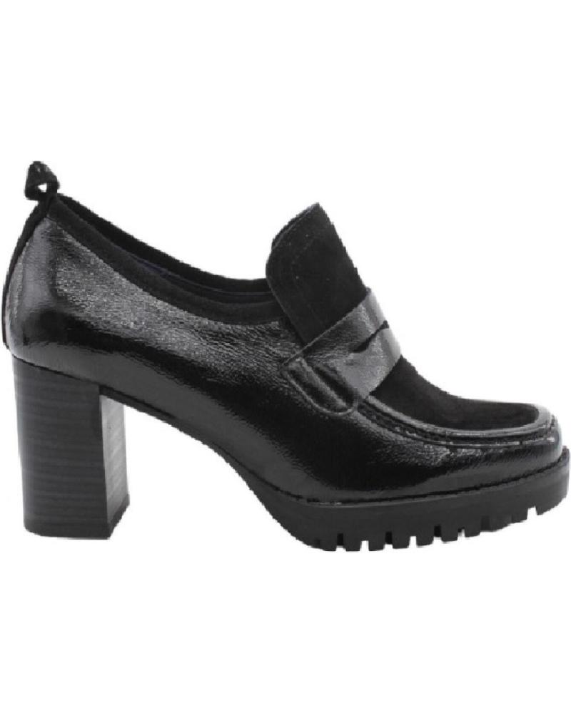 Zapatos de Mujer DORKING ZAPATOS PIEL NEGROS TACON NAPLAK CAL NEGRO