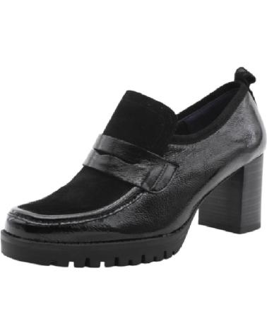 Zapatos de Mujer DORKING ZAPATOS PIEL NEGROS TACON NAPLAK CAL NEGRO