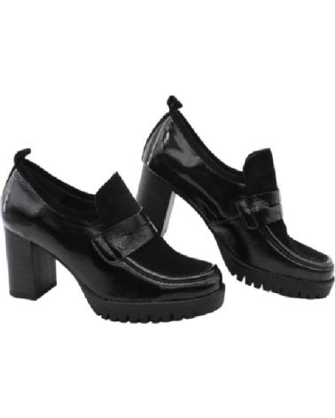 Zapatos de Mujer DORKING ZAPATOS PIEL NEGROS TACON NAPLAK CAL NEGRO