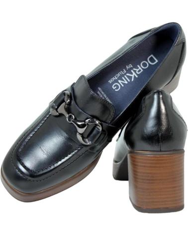 Zapatos de tacón de Mujer DORKING MOCASIN PIEL NEGRO TACON ALIAS NEGRO