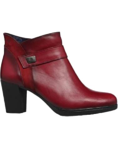 Botines de Mujer DORKING BOTIN PIEL ROJO SUGAR NOBUK PICOTA