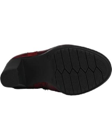 Botines de Mujer DORKING BOTIN PIEL ROJO SUGAR NOBUK PICOTA