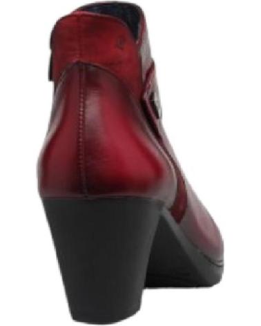Botines de Mujer DORKING BOTIN PIEL ROJO SUGAR NOBUK PICOTA