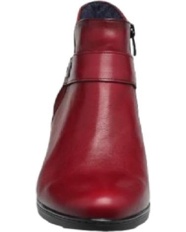 Botines de Mujer DORKING BOTIN PIEL ROJO SUGAR NOBUK PICOTA