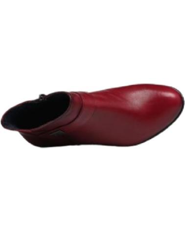 Botines de Mujer DORKING BOTIN PIEL ROJO SUGAR NOBUK PICOTA