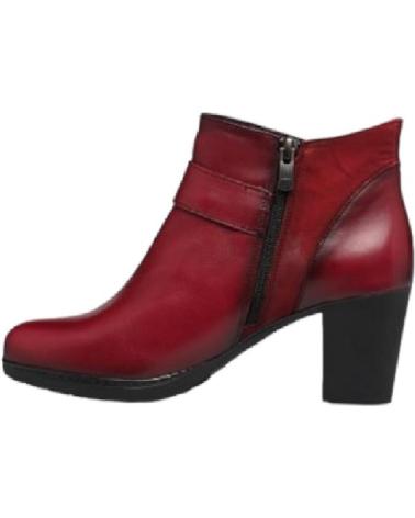 Botines de Mujer DORKING BOTIN PIEL ROJO SUGAR NOBUK PICOTA