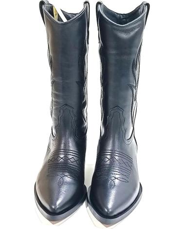 Stivali per Donna ALPE BOTA COWBOY DE PIEL CON TACON CUBANO NEGRO