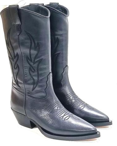 Stivali per Donna ALPE BOTA COWBOY DE PIEL CON TACON CUBANO NEGRO