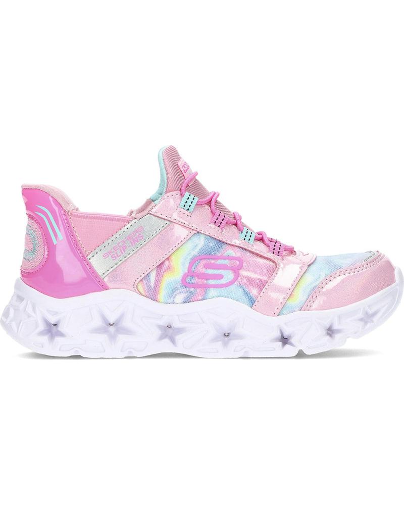 Deportivas de Niña SKECHERS DEPORTIVA CON LUZ GALAXY LIGHTS 303707L PINKRAINBOW
