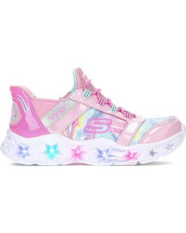Deportivas de Niña SKECHERS DEPORTIVA CON LUZ GALAXY LIGHTS 303707L PINKRAINBOW