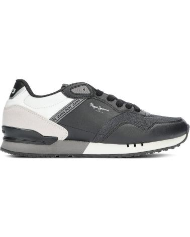 Scarpe-Sport-De-Hombre-PEPE-JEANS-DEPORTIVO-CASUAL-DE-TELA-Y-SERRAJE-CON-PLANTILLAS-EXTRAIBL-NEGRO