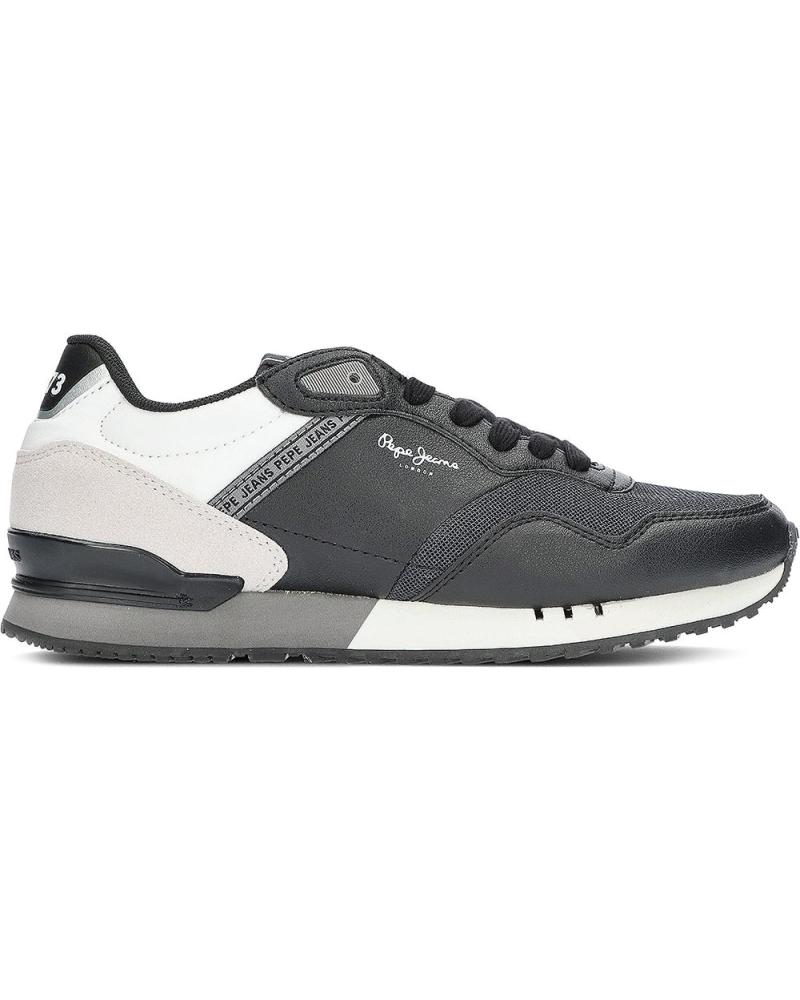 Scarpe-Sport-De-Hombre-PEPE-JEANS-DEPORTIVO-CASUAL-DE-TELA-Y-SERRAJE-CON-PLANTILLAS-EXTRAIBL-NEGRO