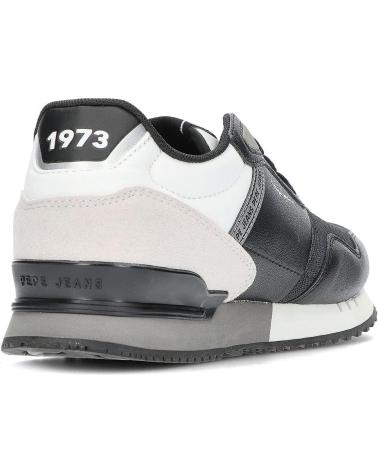 Scarpe-Sport-De-Hombre-PEPE-JEANS-DEPORTIVO-CASUAL-DE-TELA-Y-SERRAJE-CON-PLANTILLAS-EXTRAIBL-NEGRO