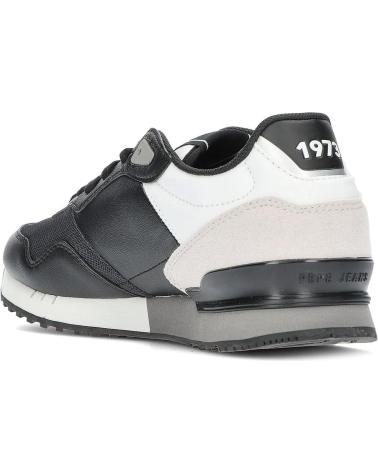 Scarpe-Sport-De-Hombre-PEPE-JEANS-DEPORTIVO-CASUAL-DE-TELA-Y-SERRAJE-CON-PLANTILLAS-EXTRAIBL-NEGRO