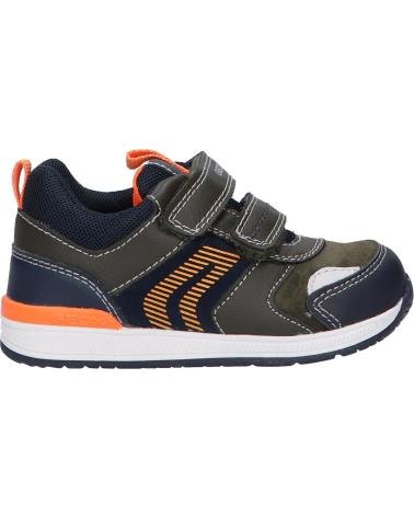 Sportschuhe für Mädchen und Junge GEOX B150RB 022ME B RISHON BOY C3231 DK GREEN-ORANGE