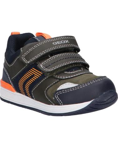 Sportschuhe für Mädchen und Junge GEOX B150RB 022ME B RISHON BOY C3231 DK GREEN-ORANGE