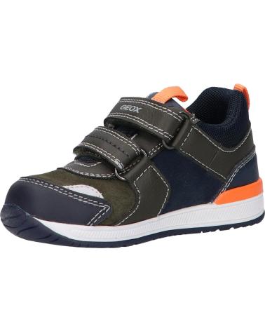 Sportschuhe für Mädchen und Junge GEOX B150RB 022ME B RISHON BOY C3231 DK GREEN-ORANGE