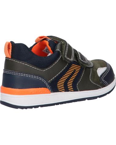 Sportschuhe für Mädchen und Junge GEOX B150RB 022ME B RISHON BOY C3231 DK GREEN-ORANGE