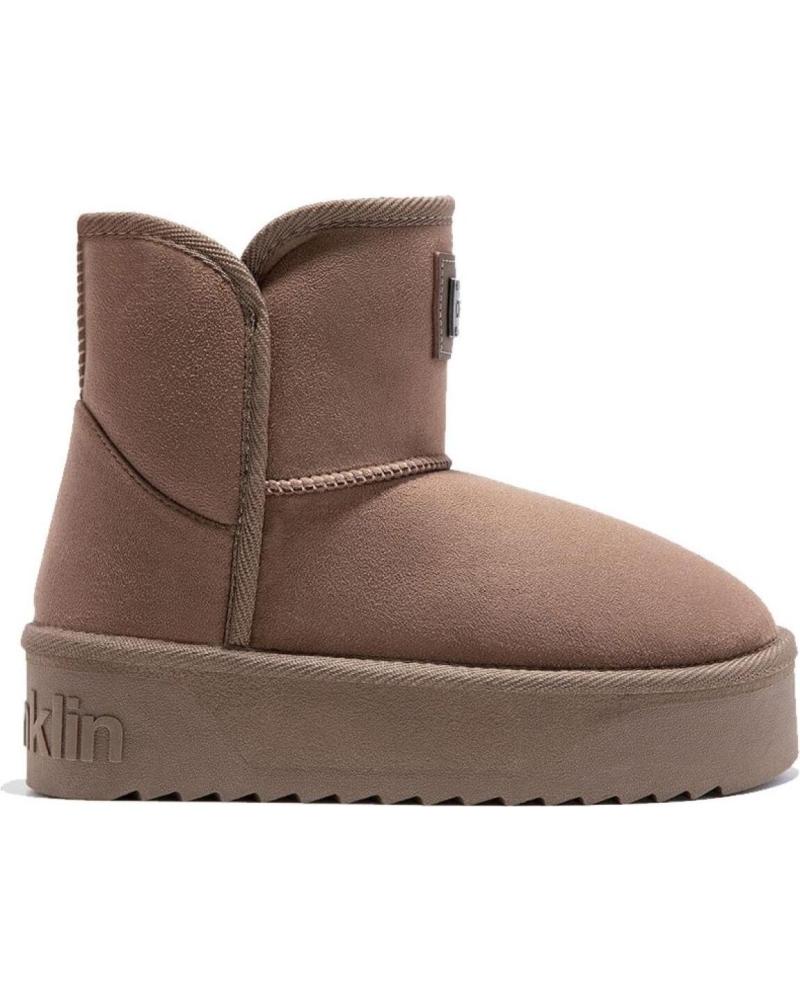 Botines de Mujer d franklin BOTINES PLANOS D FRANKLIN DFSH371004 TAUPE MARRóN