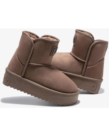Botines de Mujer d franklin BOTINES PLANOS D FRANKLIN DFSH371004 TAUPE MARRóN