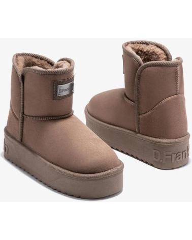 Botines de Mujer d franklin BOTINES PLANOS D FRANKLIN DFSH371004 TAUPE MARRóN