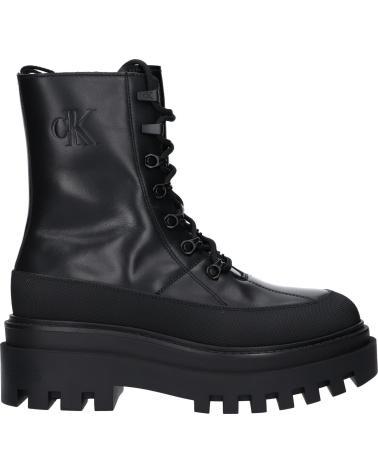 Botas de Mujer CALVIN KLEIN YW0YW01110 FLATFORM LACE UP BOOT 0GT TRIPLE BLACK