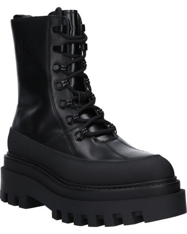 Botas de Mujer CALVIN KLEIN YW0YW01110 FLATFORM LACE UP BOOT 0GT TRIPLE BLACK