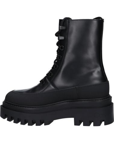 Botas de Mujer CALVIN KLEIN YW0YW01110 FLATFORM LACE UP BOOT 0GT TRIPLE BLACK