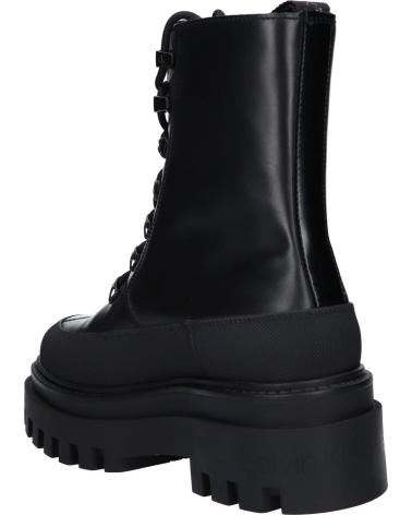 Botas de Mujer CALVIN KLEIN YW0YW01110 FLATFORM LACE UP BOOT 0GT TRIPLE BLACK