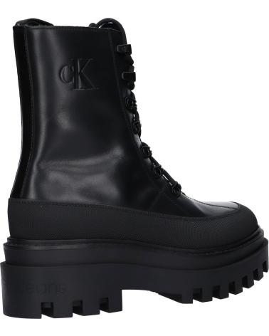 Botas de Mujer CALVIN KLEIN YW0YW01110 FLATFORM LACE UP BOOT 0GT TRIPLE BLACK
