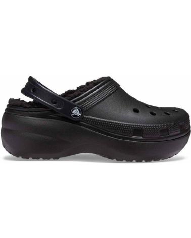 Sabots pour Femme CROCS CLASSIC PLATFORM LINED CLOG W 207938 NEGRO