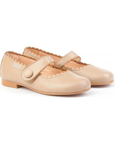 Zapatos de Niña ANGELITOS ZAPATO FRANCESITAS PIEL 1512 CAMEL
