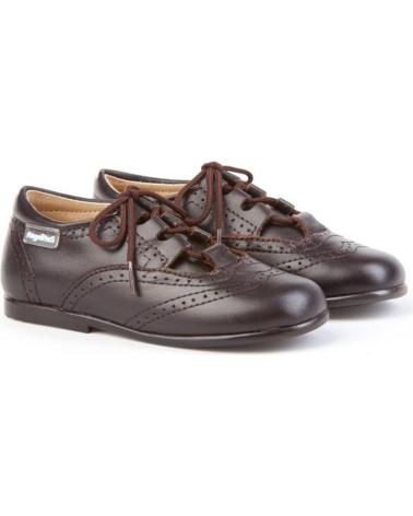 girl and boy shoes ANGELITOS INGLESITA PIEL 505 CHOCOLATE