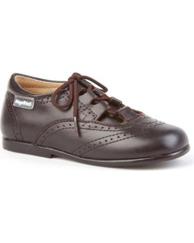 girl and boy shoes ANGELITOS INGLESITA PIEL 505 CHOCOLATE