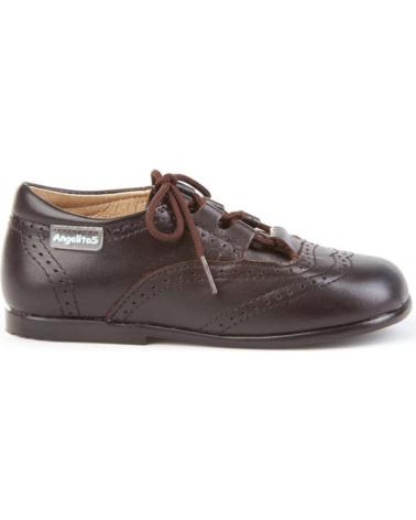 girl and boy shoes ANGELITOS INGLESITA PIEL 505 CHOCOLATE