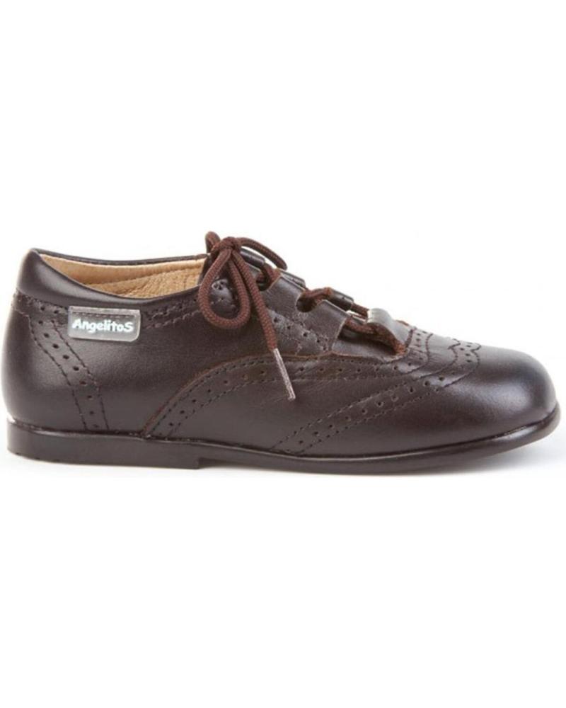 girl and boy shoes ANGELITOS INGLESITA PIEL 505 CHOCOLATE