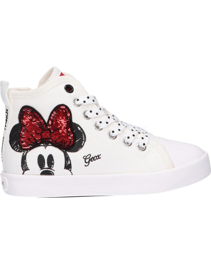 Deportivas de Niña GEOX J0204F 00010 JR CIAK GIRL C0644 OFF WHITE-RED