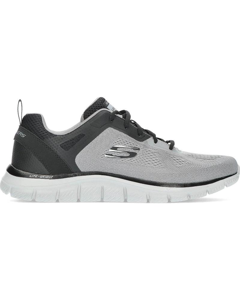 SKECHERS ZAPATILLA TRACK BROADER 232698-GYBK GRIS