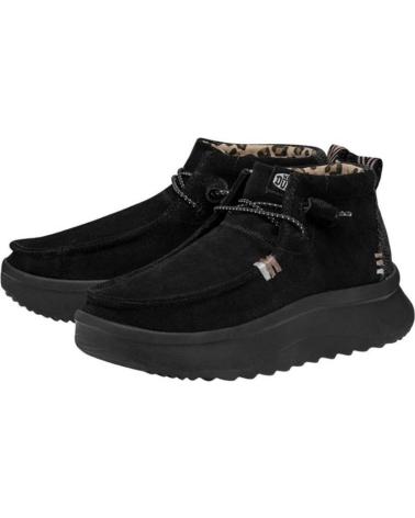 Botines de Mujer HEY DUDE HEYDUDE WENDY PEAK HI SUEDE - BLACK NEGRO
