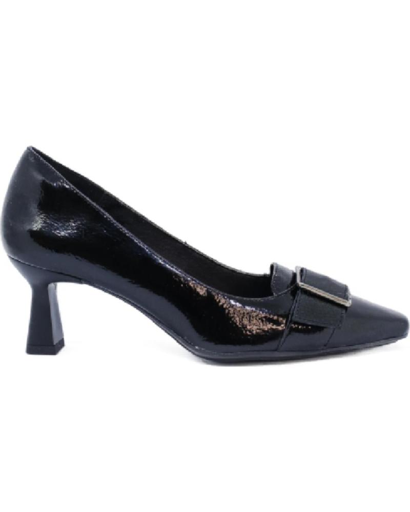 SCARPE CON TACCO DESIREÉ ELBY6 NERE CON FIBBIA ROCK NEGRO