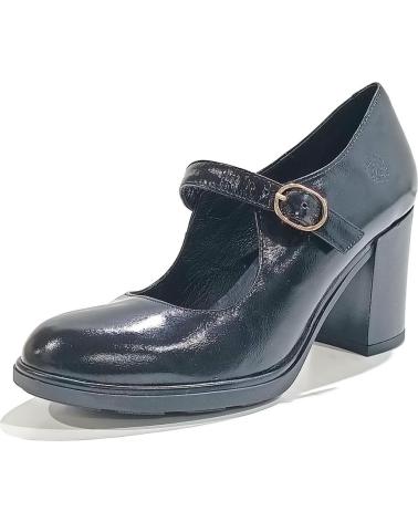 Zapatos de tacón de Mujer YOKONO ZAPATO MERCEDITA DE PIEL CON TACON NEGRO